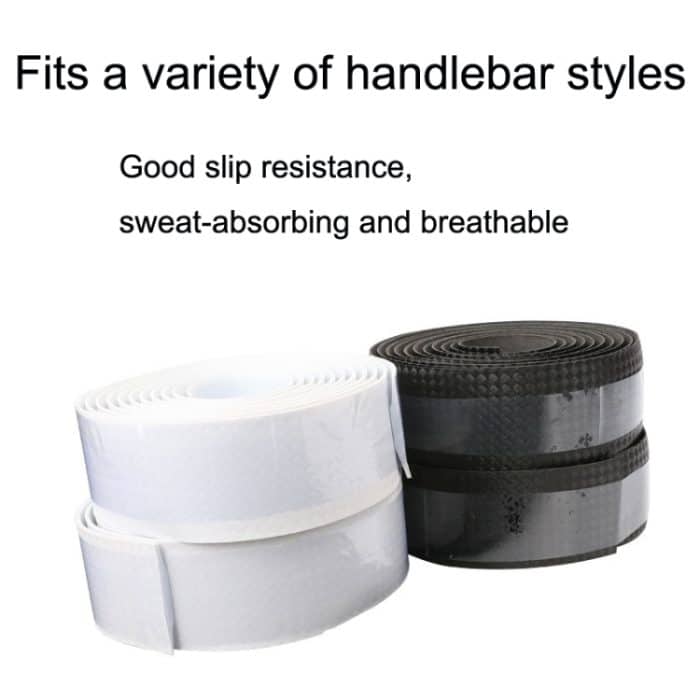 2 Paar Rennrad-Krawatten mit Carbonfaser-Textur und Schlangenleder-Lenkerbinder, Black, White – Bild 4