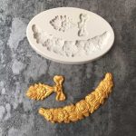 5 PCs Muster Spitzen dekorative flüssige Silikon Fondantform – Bild 3