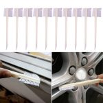 10 Stück Autokopf-Motorbürste, doppelseitige Rillenbürste, 10 PCS White