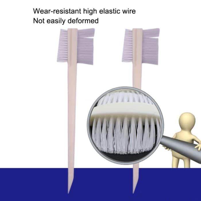 10 Stück Autokopf-Motorbürste, doppelseitige Rillenbürste, 10 PCS White – Bild 3