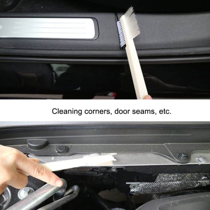 10 Stück Autokopf-Motorbürste, doppelseitige Rillenbürste, 10 PCS White – Bild 5