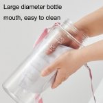 Zeitskala Trinkwasser Ziel Transparente Sportkessel, (Ivory White), (Cherry Blossom Pink), (Matcha Green) – Bild 6