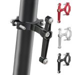 2 Stück Fahrrad-Flaschenhalter aus Aluminiumlegierung, Umrüstsitz, fester, verstellbarer Flaschenhalter, Red, Silver, Black – Bild 2