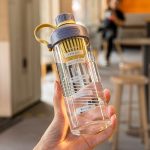 2PCS Sommer tragbare hochtemperaturbeständige Tee auslaufende Plastikbecher, 550ml