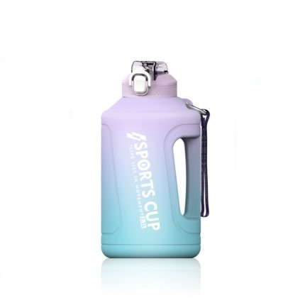 Sportflasche mit großem Fassungsvermögen und Farbverlauf aus Strohhalm mit Skala, 3800ml