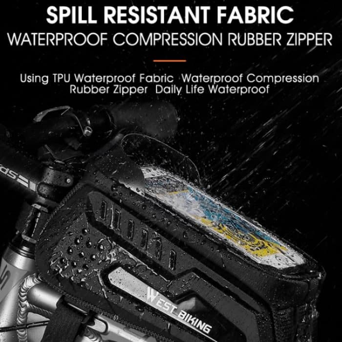 WEST BIKING Fahrrad-Fronttasche, TPU-Hartschalen-Fahrrad-Frontträgertasche, YP0707293 – Bild 7