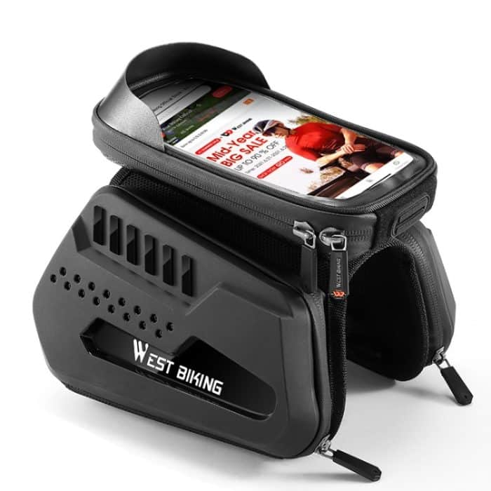 WEST BIKING Fahrrad-TPU-Hartschalen-Frontträger-bilaterale Handytasche, YP0707294 – Bild 2