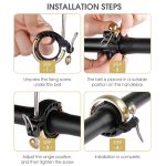 WEST BIKING Fahrrad-Retro-Kupferglocke, klare und laute Reitglocke, WEST BIKING Copper Bell(Gold) – Bild 7