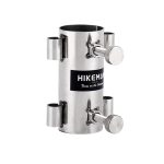 HIKEMAN Outdoor-Camping-Überdachungsstangenhalter mit vergrößerter Öffnung, Stil:, Stainless Steel (Silver), Adjustment (Black) – Bild 6