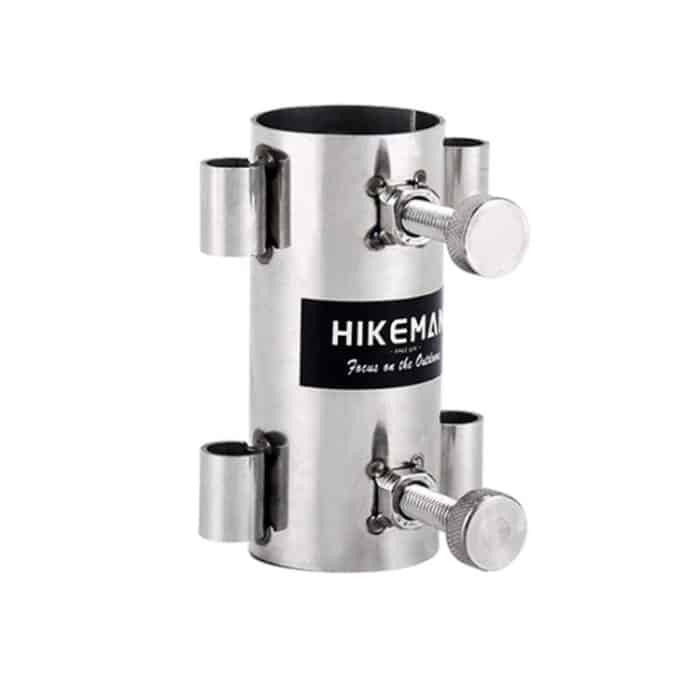 HIKEMAN Outdoor-Camping-Überdachungsstangenhalter mit vergrößerter Öffnung, Stil:, Stainless Steel (Silver), Adjustment (Black) – Bild 6