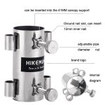 HIKEMAN Outdoor-Camping-Überdachungsstangenhalter mit vergrößerter Öffnung, Stil:, Stainless Steel (Silver), Adjustment (Black) – Bild 7
