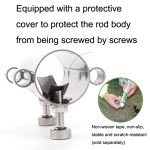 HIKEMAN Outdoor-Camping-Überdachungsstangenhalter mit vergrößerter Öffnung, Stil:, Stainless Steel (Silver), Adjustment (Black) – Bild 2