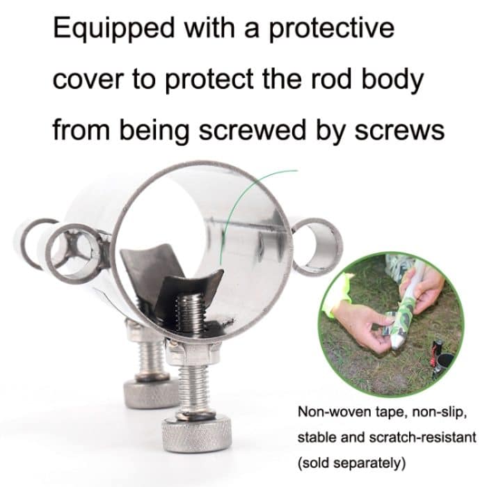 HIKEMAN Outdoor-Camping-Überdachungsstangenhalter mit vergrößerter Öffnung, Stil:, Stainless Steel (Silver), Adjustment (Black) – Bild 2