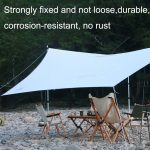 HIKEMAN Outdoor-Camping-Überdachungsstangenhalter mit vergrößerter Öffnung, Stil:, Stainless Steel (Silver), Adjustment (Black) – Bild 5