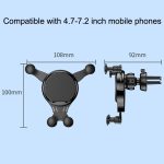 2PCS JQ006 Snap Universal drehbarer Auto-Luftauslass-Telefonhalter, Dark Black, Light Green, Cherry Pink – Bild 2