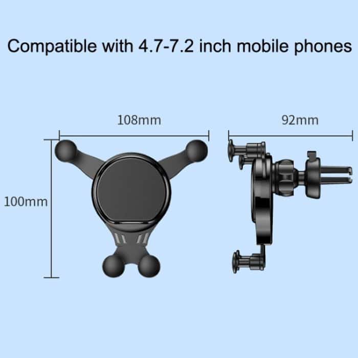 2PCS JQ006 Snap Universal drehbarer Auto-Luftauslass-Telefonhalter, Dark Black, Light Green, Cherry Pink – Bild 2