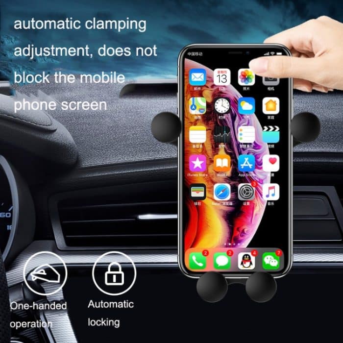 2PCS JQ006 Snap Universal drehbarer Auto-Luftauslass-Telefonhalter, Dark Black, Light Green, Cherry Pink – Bild 6