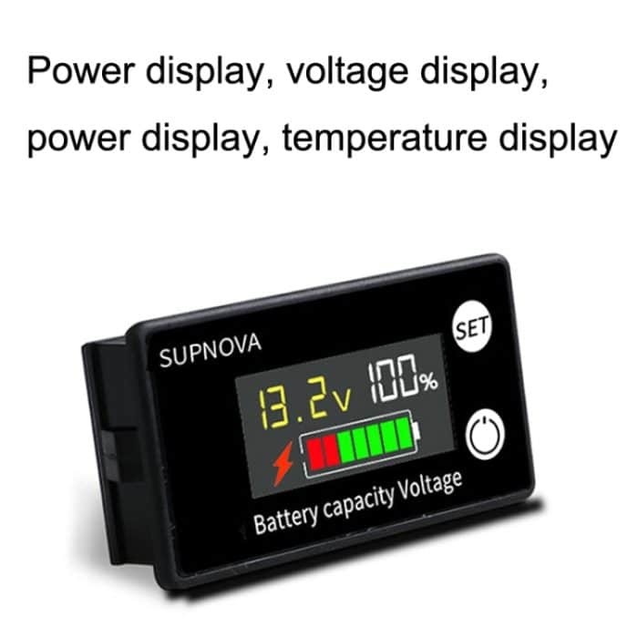 SUPNOVA LCD-Farbbildschirm, DC-Voltmeter, Lithium-Akku-Messgerät, Stil:, Ordinary Type, Alarm + Temperature Type, Waterproof Type – Bild 5