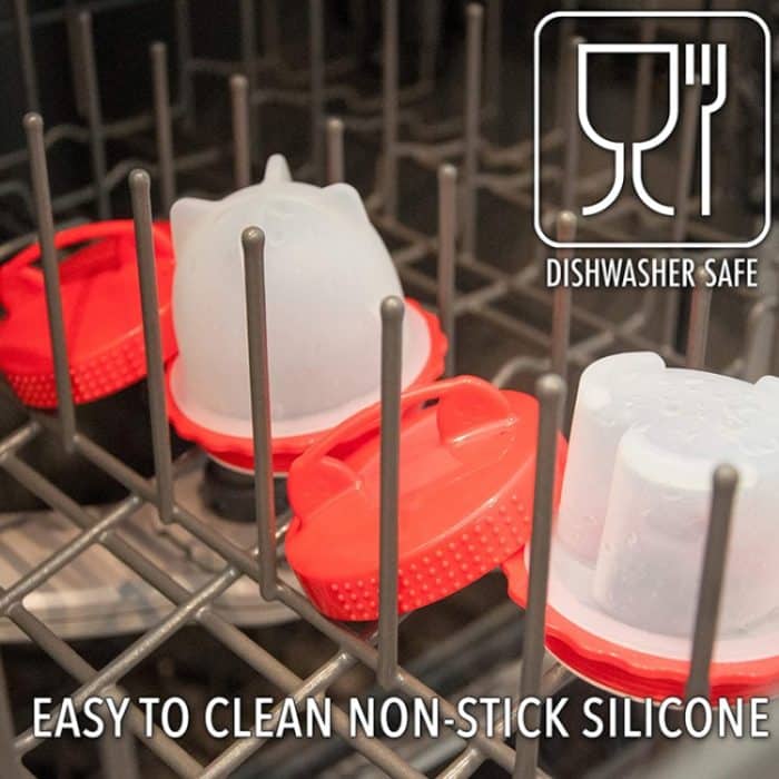 6 PCs/Set Eierkokers Cooker Silicon-Nicht-Schicht-Eierdampfer – Bild 5