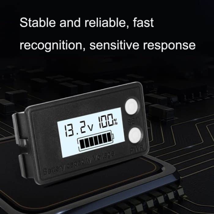 Wasserdichter LCD-Zweidraht-Blei-Säure-Lithium-Batterie-Digitalanzeige-Spannungsmesser, 8-100V (White), 8-100V (Blue), 8-72V (White), 8-72V (Blue) – Bild 5