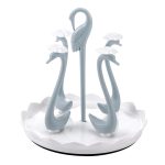 Tragbarer Abtropfbecherhalter für zu Hause mit drehbarem Tablett, Spezifikation:, Four Cups, Six Cups