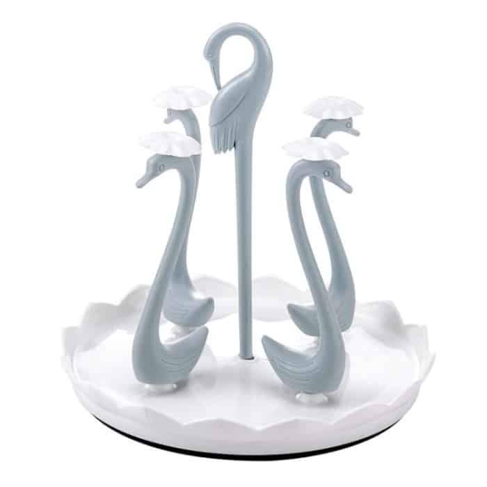 TBD0602466401A.jpg Tragbarer Abtropfbecherhalter für zu Hause mit drehbarem Tablett, Spezifikation:, Four Cups, Six Cups – Bild 1