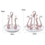 Tragbarer Abtropfbecherhalter für zu Hause mit drehbarem Tablett, Spezifikation:, Four Cups, Six Cups – Bild 2