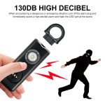 Anti-Wolf-Alarm, wiederaufladbarer Selbstverteidigungs-Schlüsselanhänger für Studentinnen, Rechargeable White, Rechargeable Black – Bild 5