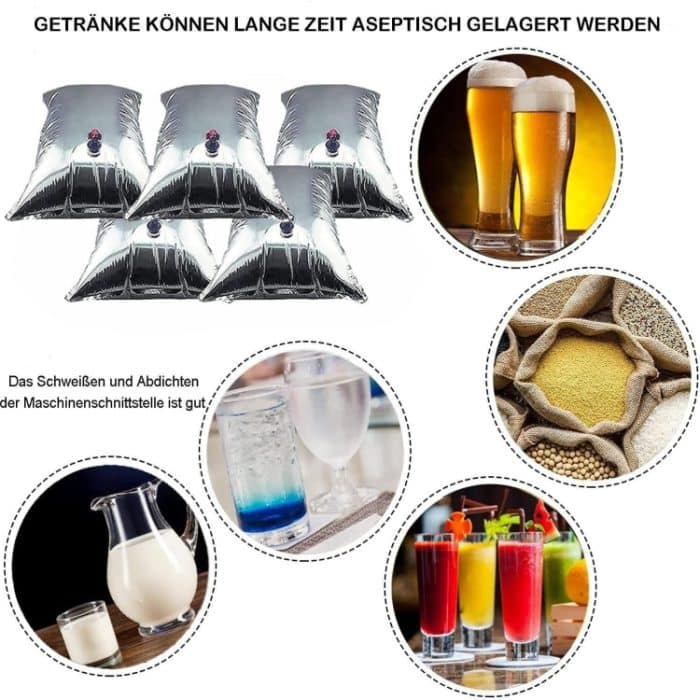 2 Stück Outdoor-Notfall-Wasserbeutel, isolierte Picknick-Getränke-Aufbewahrungstasche, 3L, 5L, 10L, 15L, 20L – Bild 5