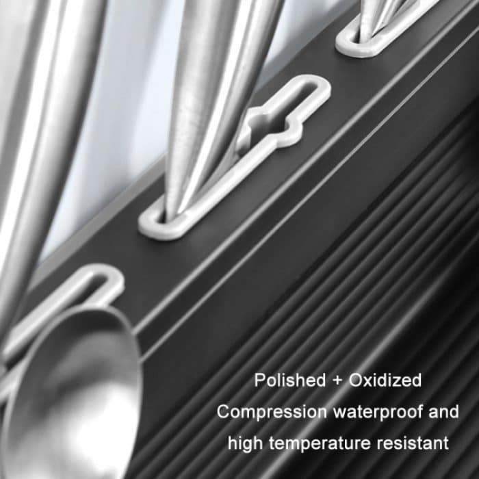 Wandmontiertes Gewürzflaschenmesser-Aufbewahrungsregal für die Küche, Spezifikationen, A1 40cm One Cup 6 Hook, A2 40cm Two Cup 6 Hook, B1 50cm One Cup 8 Hook, B2 50cm Two Cup 8 Hook, C1 60cm One Cup 10 Hooks, C2 60cm Two Cup 10 Hook – Bild 3