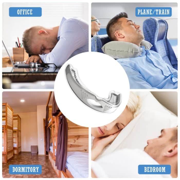 Schlafende Anti-Schnarch-Mundschutz-Zahnspange für besseren Schlaf und Atem, White, Black – Bild 7