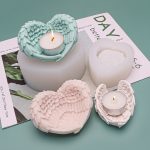Herzförmige Engelsflügel-Silikonform zum Backen von Eiscreme-Kerzen, Aromatherapie-Form, L, S – Bild 2