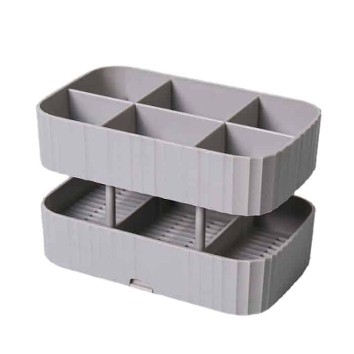 2 PCS Küche Löffel Messer Rack Ablassen Stäbchen Käfig Multifunktionale Lagerung Box, 2 PCS Grey – Bild 2