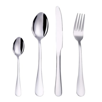 4 Teile/satz Edelstahl Western Steak Gabel Löffel Messer Set, True Color, Golden, Rose Gold, Colorful, Black