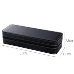 6-Bit-Reißverschluss-Uhrenbox, Aufbewahrungsbox, PU-Reißverschluss-Tasche, Uhrenbox, 6 Bit – Bild 3