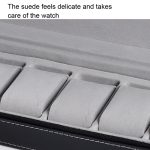 6-Bit-Reißverschluss-Uhrenbox, Aufbewahrungsbox, PU-Reißverschluss-Tasche, Uhrenbox, 6 Bit – Bild 6