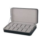 12-Bit-Reißverschluss-Uhrenbox, Aufbewahrungsbox, PU-Reißverschluss-Tasche, Uhrenbox, 12 Bit – Bild 5