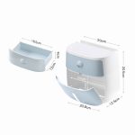 ECOCO E1804 Toiletten-Multifunktions-Doppelschicht-Taschentuchständer, White+Gray, White+Black, Pink+Pink, Blue+Blue – Bild 3