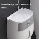 ECOCO E1804 Toiletten-Multifunktions-Doppelschicht-Taschentuchständer, White+Gray, White+Black, Pink+Pink, Blue+Blue – Bild 5