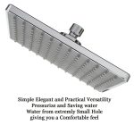 Badezimmer 8 Zoll quadratisch elektroplierender Duschkopfkopf – Bild 6