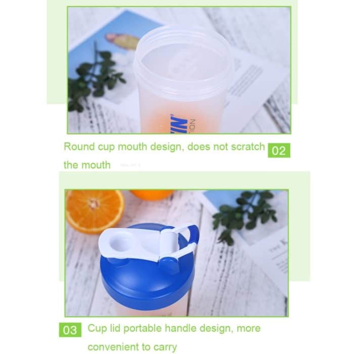 2 Stück YZ025 600 ml multifunktionaler transparenter Wasserbecher, 600ml (White), 600ml (Black), 600ml  (Red), 600ml (Blue) – Bild 5