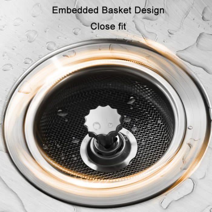 2 Stück Anti-Verstopfungs-Edelstahlfilter für die Kanalisation von Küchenspülen, Dense Net Filter – Bild 4