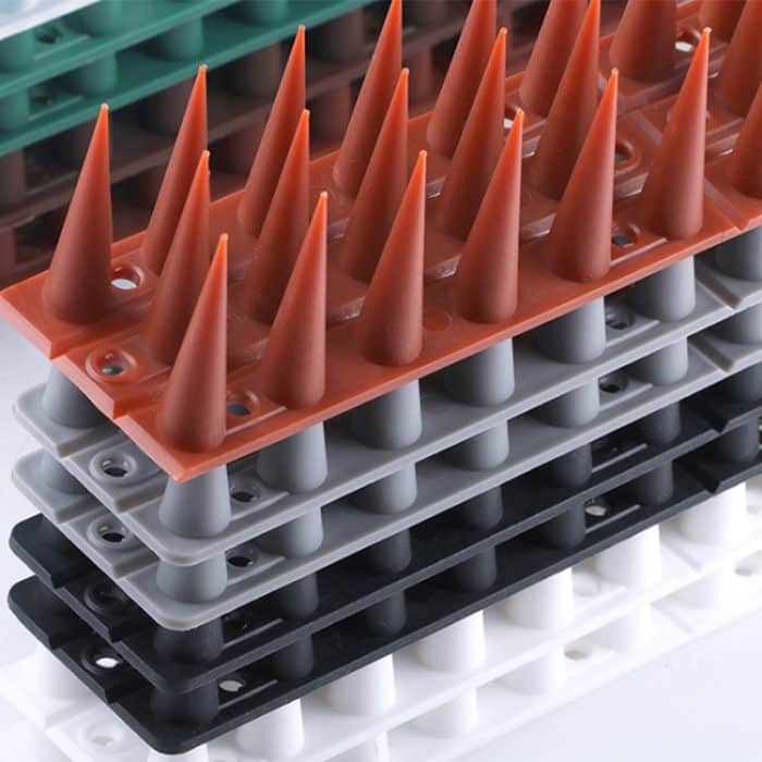 12 Stück Kunststoff-Vogelabwehr-Dornen-Zaun-Anti-Kletter-Nägel, Brown, Black, White, Brick Red, Green, Grass Green, Transparent, Grey – Bild 2