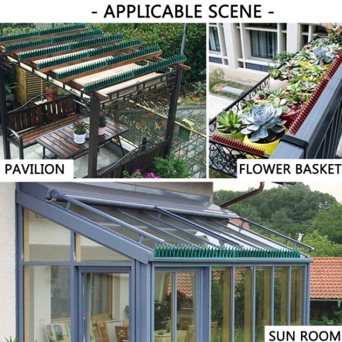 12 Stück Kunststoff-Vogelabwehr-Dornen-Zaun-Anti-Kletter-Nägel, Brown, Black, White, Brick Red, Green, Grass Green, Transparent, Grey – Bild 6