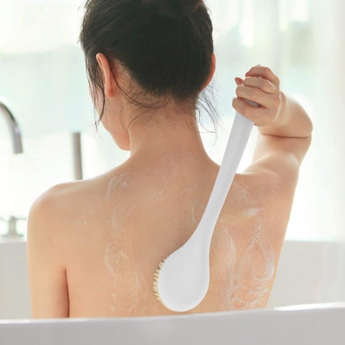 Badebürste mit langem Griff, weiches Haar, Massagebürste aus Nylonhaar, Soft Hair White, Soft Hair Grey, Soft Hair Blue, Soft Hair Pink – Bild 6