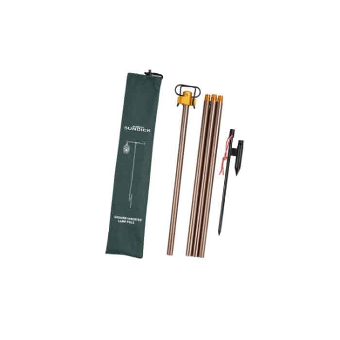 Outdoor-Camping-Teleskop-Doppelhaken-Klapplichtständer, Golden, Black, Green – Bild 1