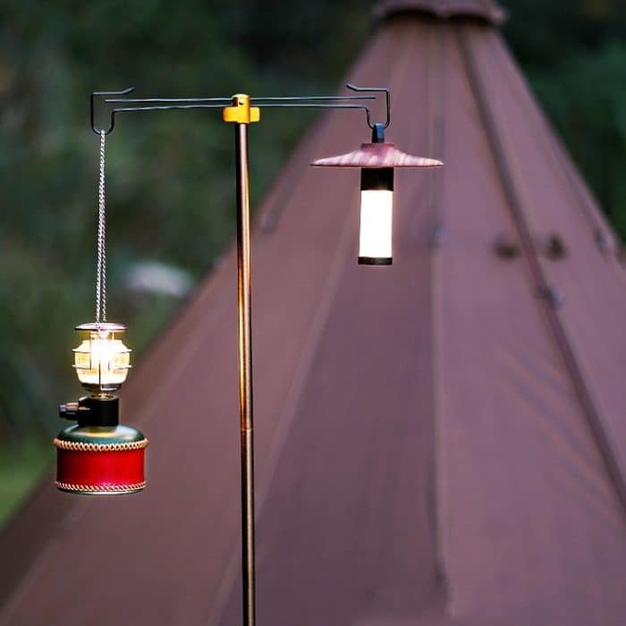 Outdoor-Camping-Teleskop-Doppelhaken-Klapplichtständer, Golden, Black, Green – Bild 7