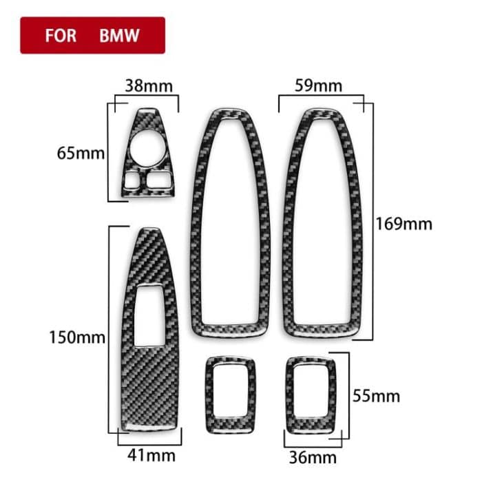 For BMW X1 F48/X2 F39 6pcs/Set Door Lift Sticker With Small Holes, With Holes – Bild 3