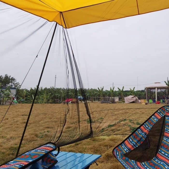 Hinteres Mückenschutz-Sonnenschutzzelt für Wohnmobile, Yellow, Green, Blue, Military Color, Beige – Bild 5