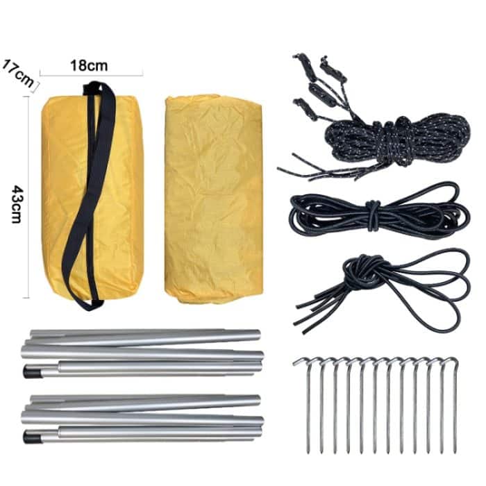 Hinteres Mückenschutz-Sonnenschutzzelt für Wohnmobile, Yellow, Green, Blue, Military Color, Beige – Bild 7